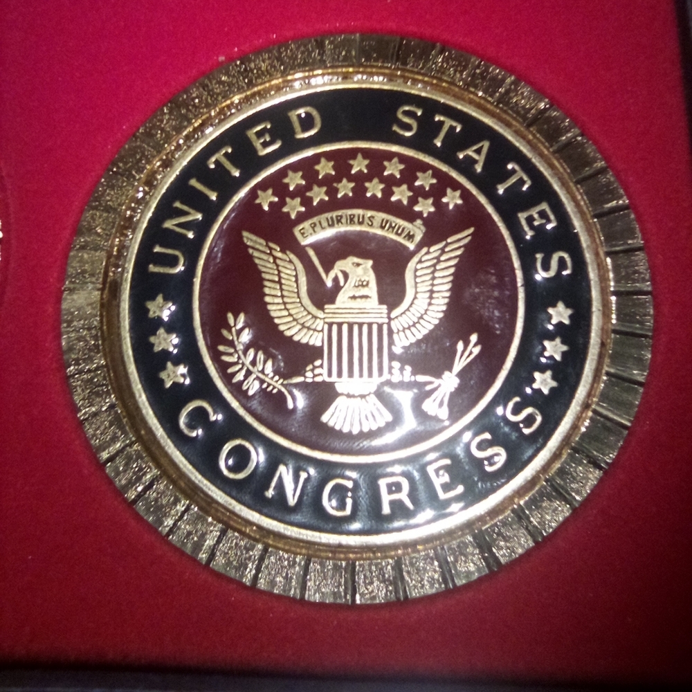 Vintage Brass Congressional Coasters